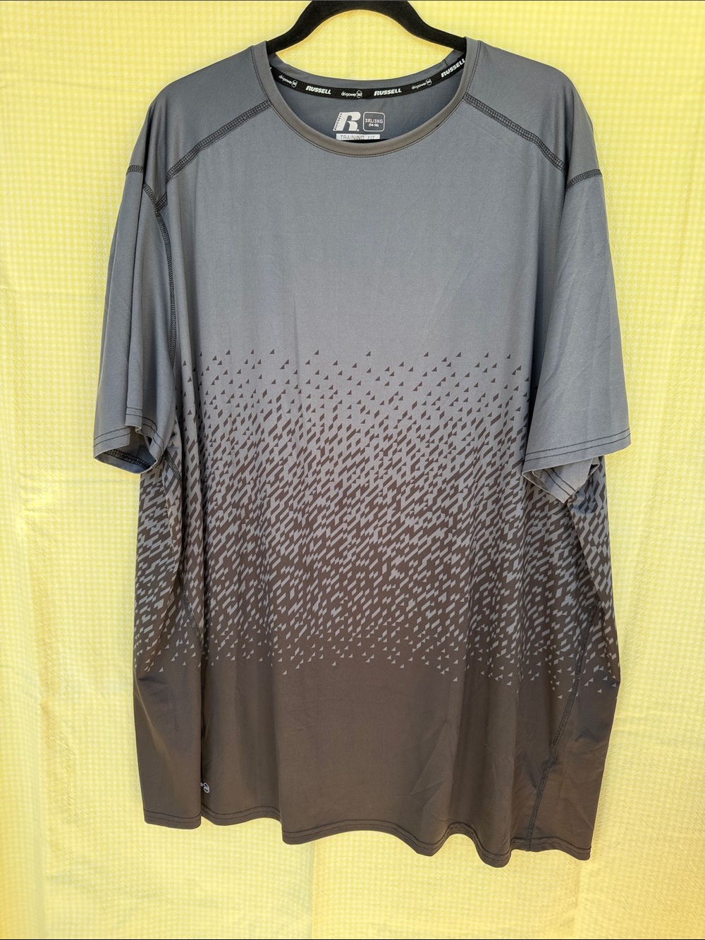 Russell Athletic Men's Gray to Charcoal Gradient Short-Sleeve Performance Tee